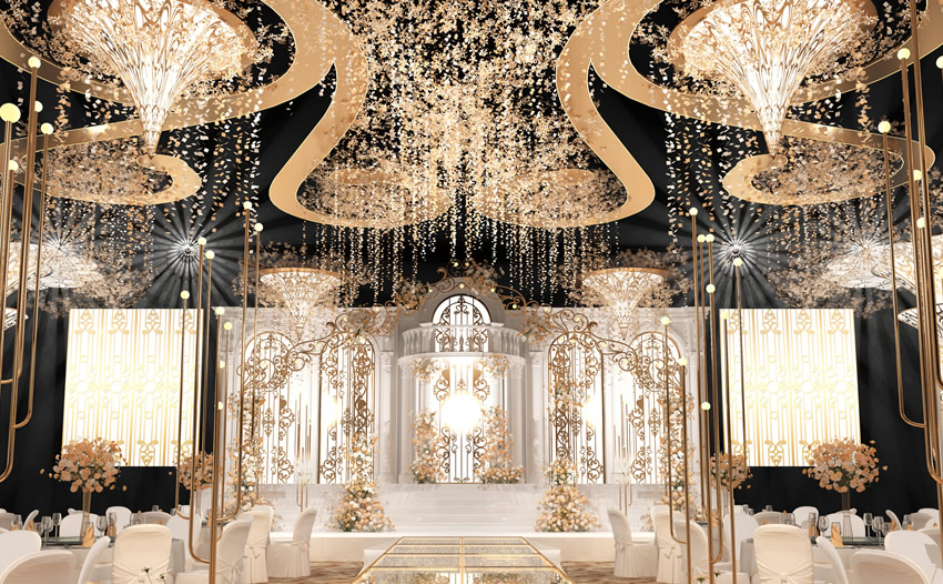 九龙花木兰喜事汇金色大厅效果展示